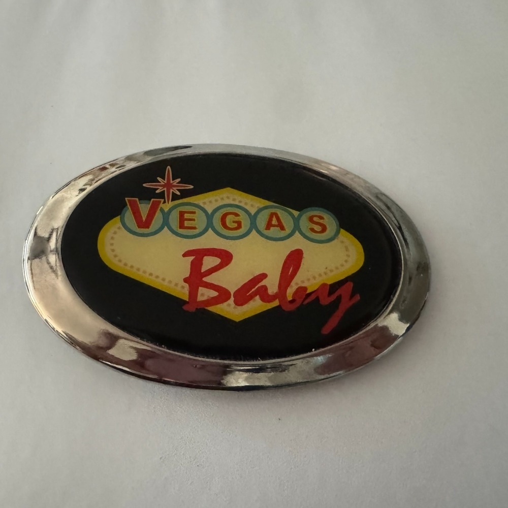 Vintage Vegas Baby Belt Buckle Metal Las Vegas Nevada